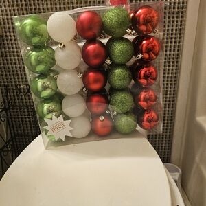 Holiday Home Christmas Ornament Set - Red, Green, White